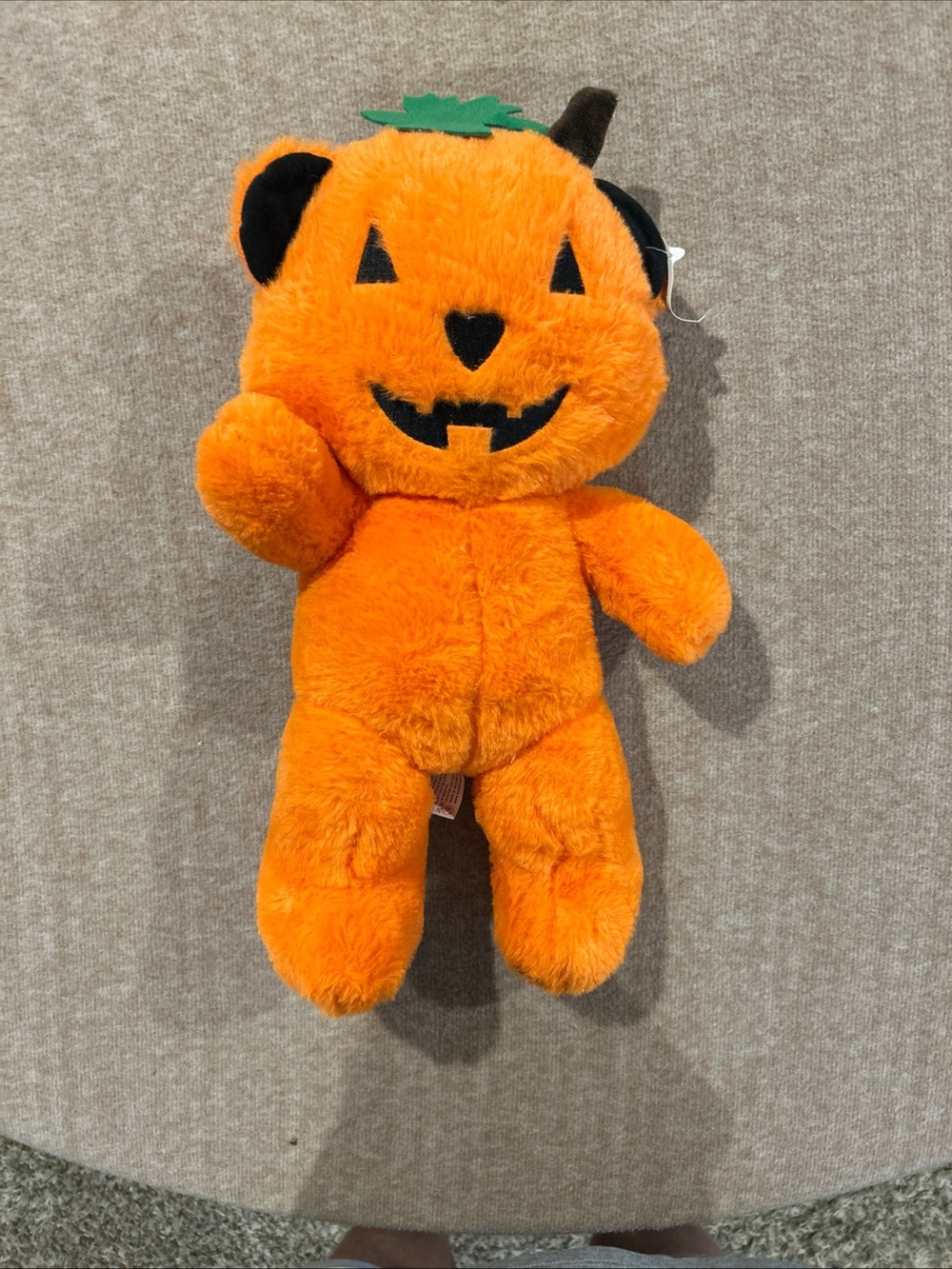 Teddy Mountain Halloween Pumpkin Plush Bear - Orange